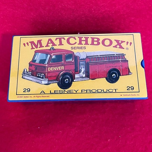 Fire Pumper Matchbox Set Hallmark Ornament - Picture 2 of 5
